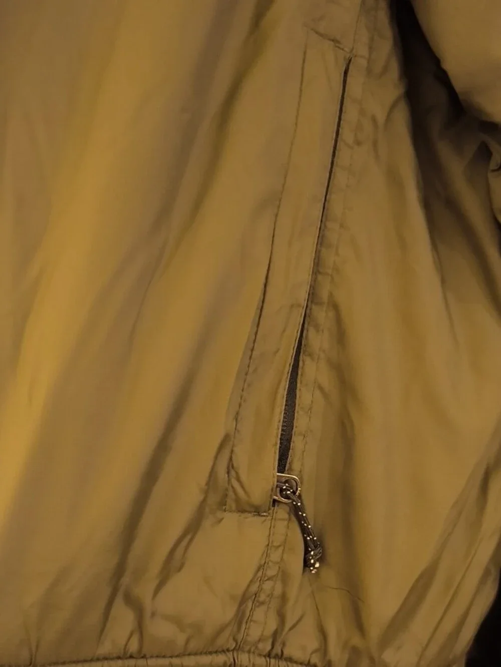 Gerry Weber Olive Green Hooded Quilted Jacket with Gray Lining
